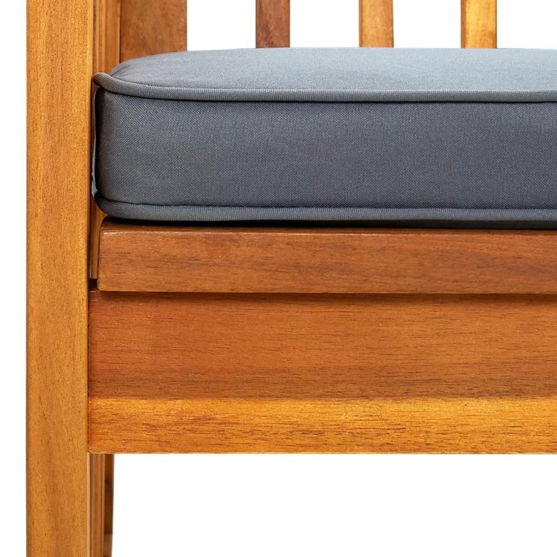 vidaXL Záhradná lavička s podložkou 119 cm akáciový masív