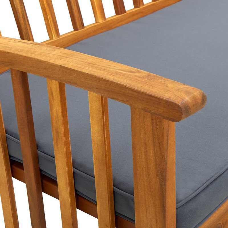 vidaXL Záhradná lavička s podložkou 119 cm akáciový masív