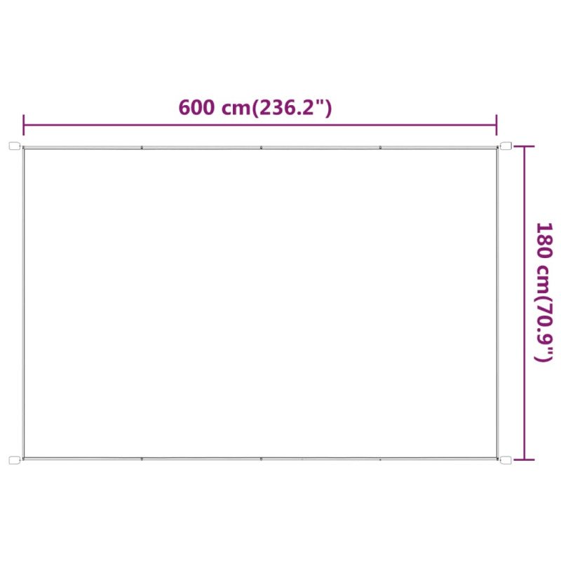vidaXL Vertikálna markíza bledozelená 180x600 cm oxfordská látka