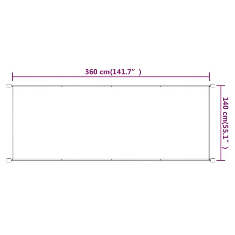 vidaXL Vertikálna markíza terakotová 140x360 cm oxfordská látka