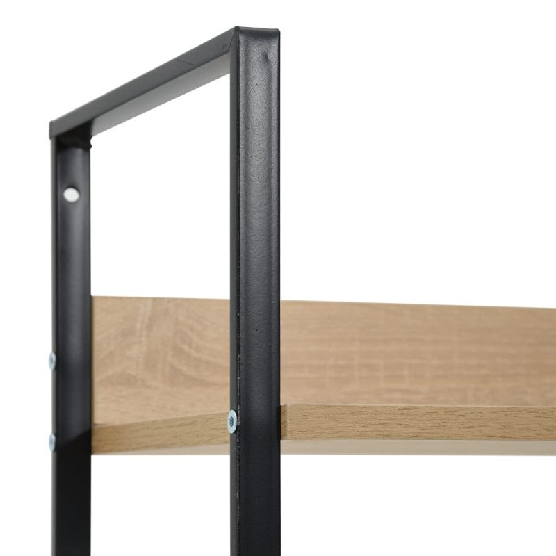 vidaXL Knižnica, 4 police, dub 60x27,6x124,5 cm, kompozitné drevo