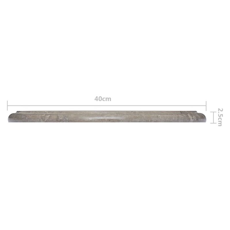 vidaXL Stolová doska sivá Ø40x2,5 cm mramor