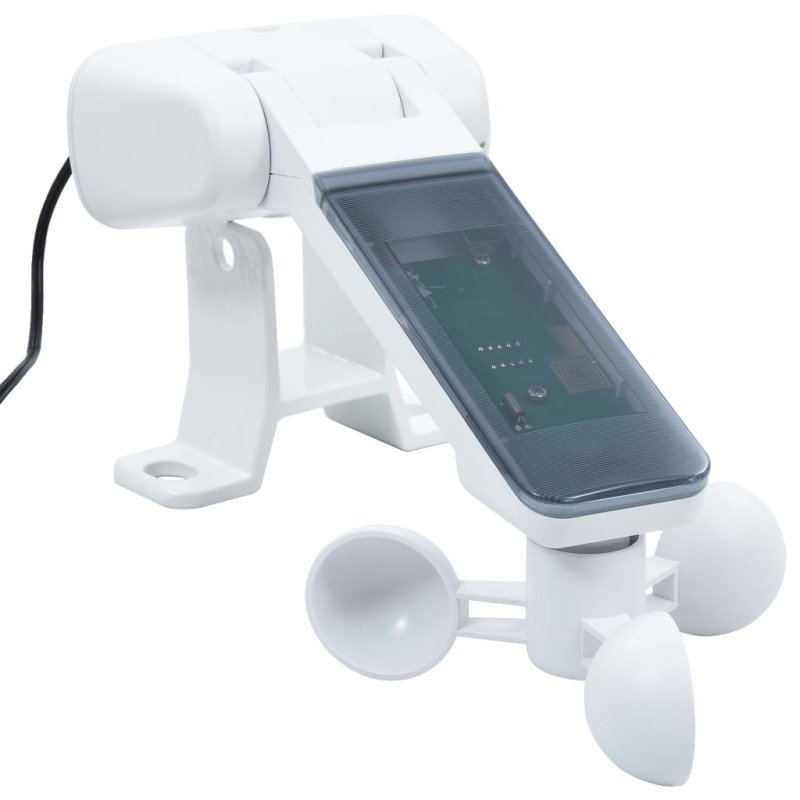 vidaXL Automatická markíza tienidlo&LED&senzor vetra modro-biela