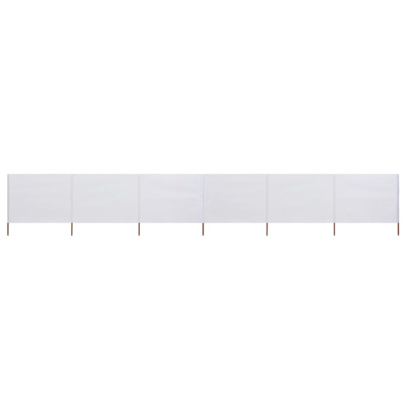 vidaXL 6-panelová zábrana proti vetru látková 600x120 cm piesková a biela 