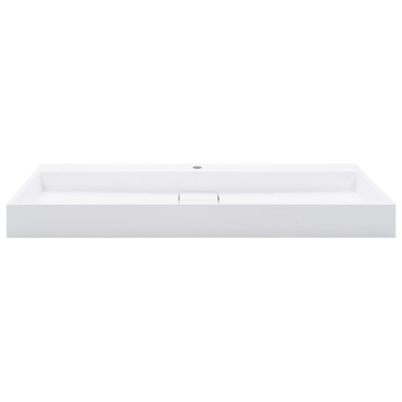 vidaXL Umývadlo z minerálneho/mramoroveho odliatku 120x46x11 cm biele