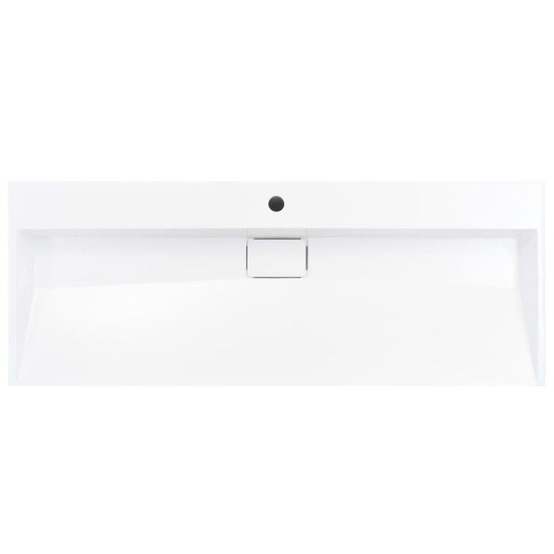 vidaXL Umývadlo z minerálneho/mramoroveho odliatku 120x46x11 cm biele
