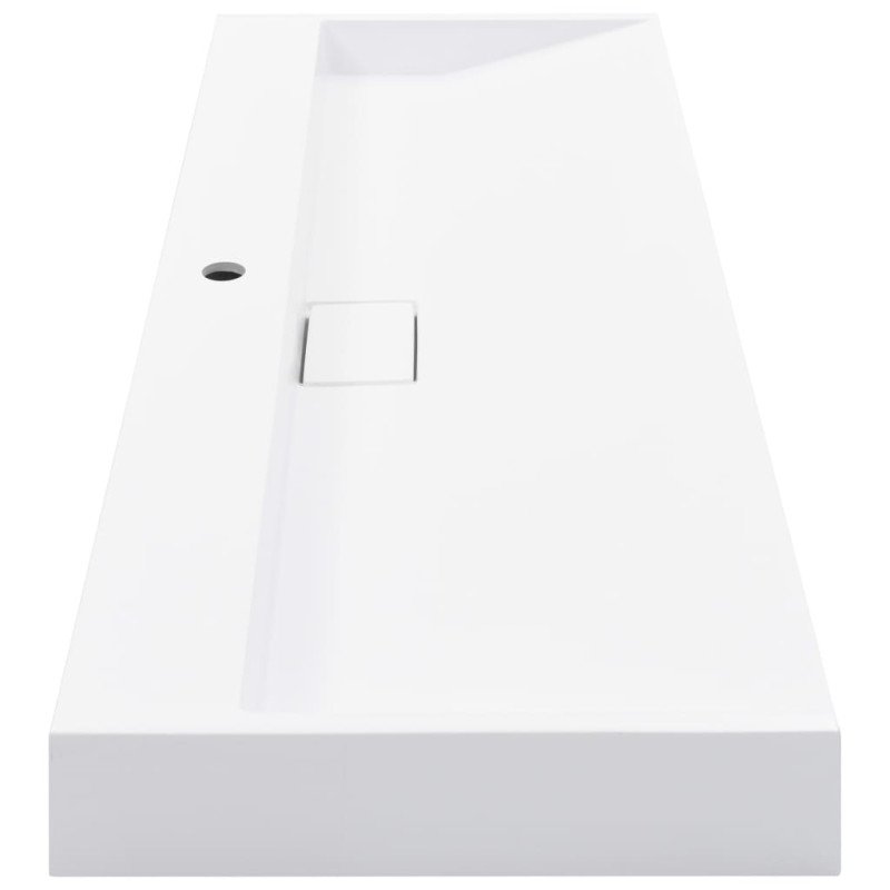 vidaXL Umývadlo z minerálneho/mramoroveho odliatku 120x46x11 cm biele