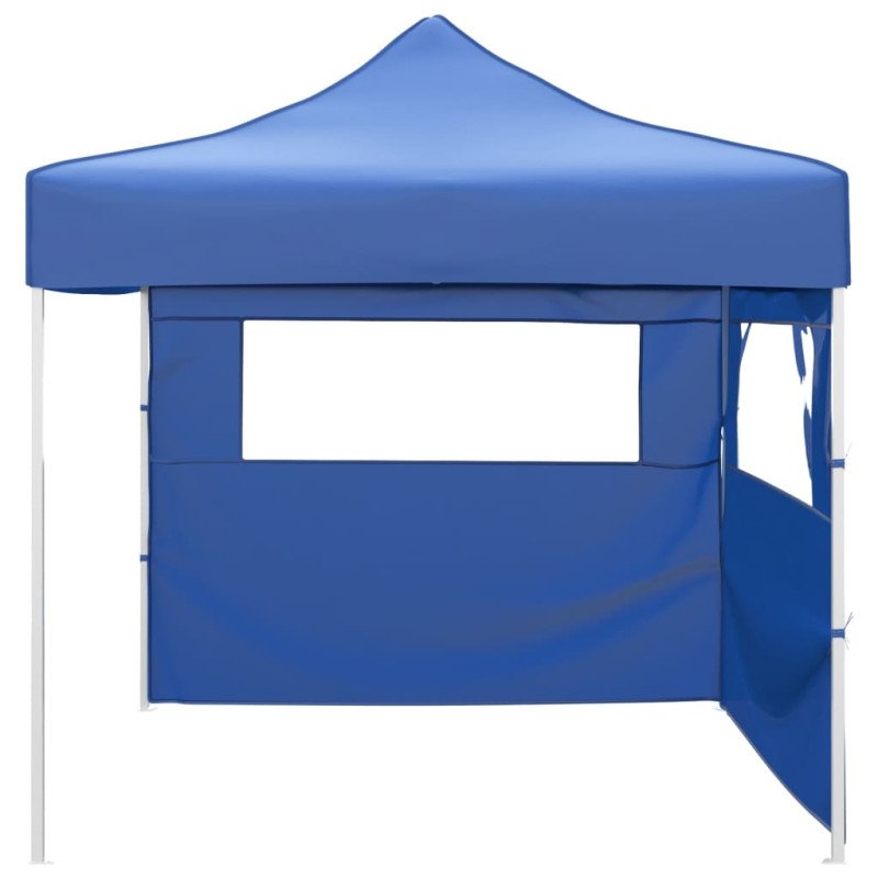 vidaXL Skladací stan s 2 stenami 3x3 m modrý