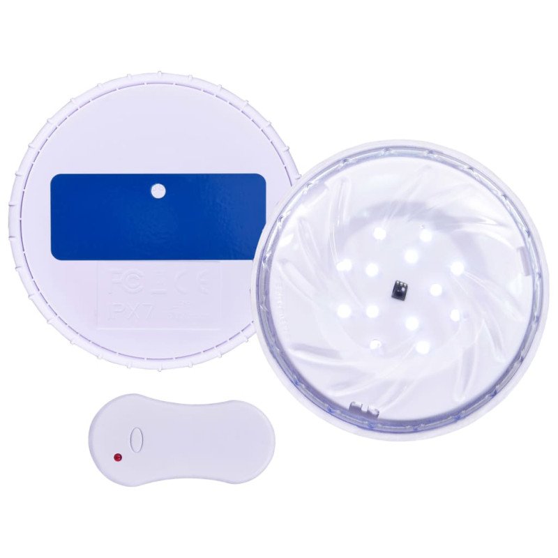 vidaXL Ponorná plávajúca bazénová LED lampa s diaľkovým ovládaním biela