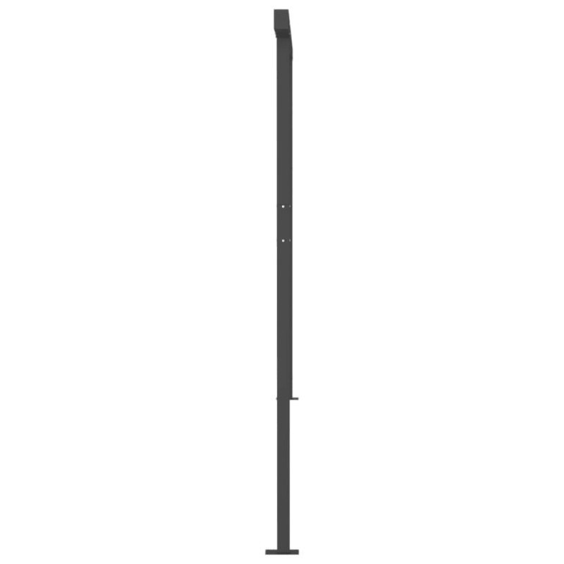 vidaXL Automatická markíza, LED a senzor vetra 6x3 m, modrá/biela