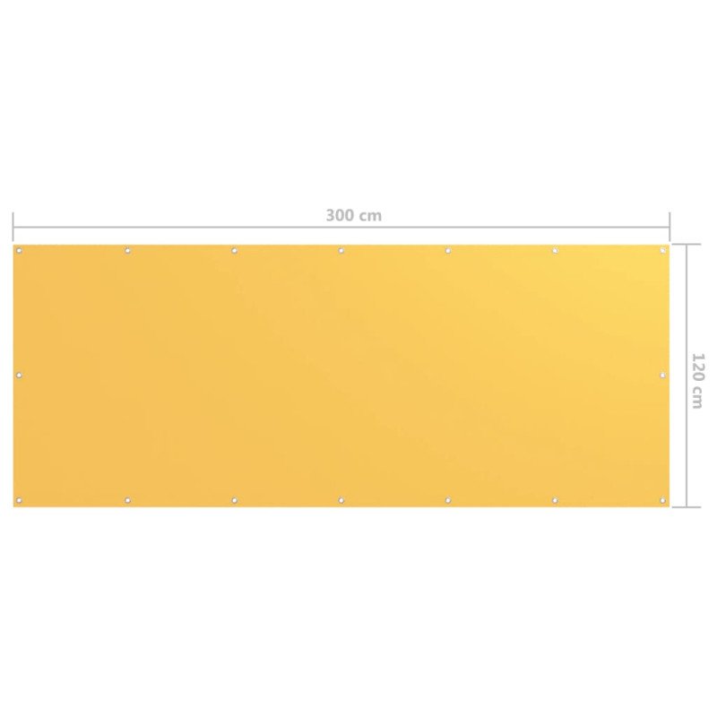 vidaXL Balkónová markíza, žltá 120x300 cm, oxfordská látka