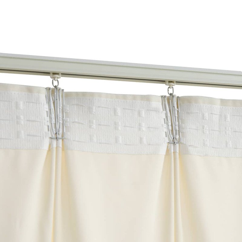 vidaXL Zatemňovacie závesy 2 ks s háčikmi, zamat, krémové 140x225 cm