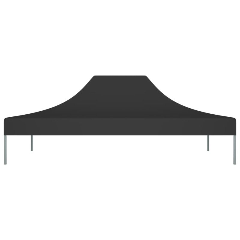 vidaXL Strecha na párty stan 4x3 m, čierna 270 g/m²