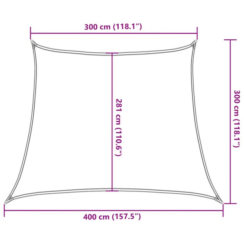 vidaXL Tieniaca plachta 160 g/m² biela 3/4x3 m HDPE