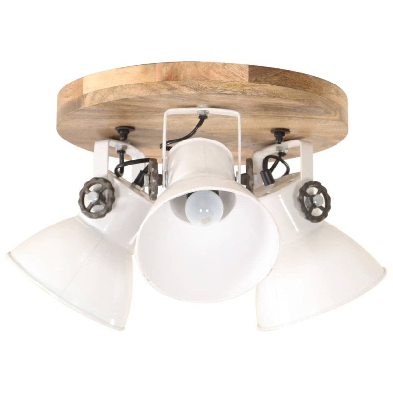 vidaXL Industriálna stropná lampa 25 W, biela 42x27 cm E27
