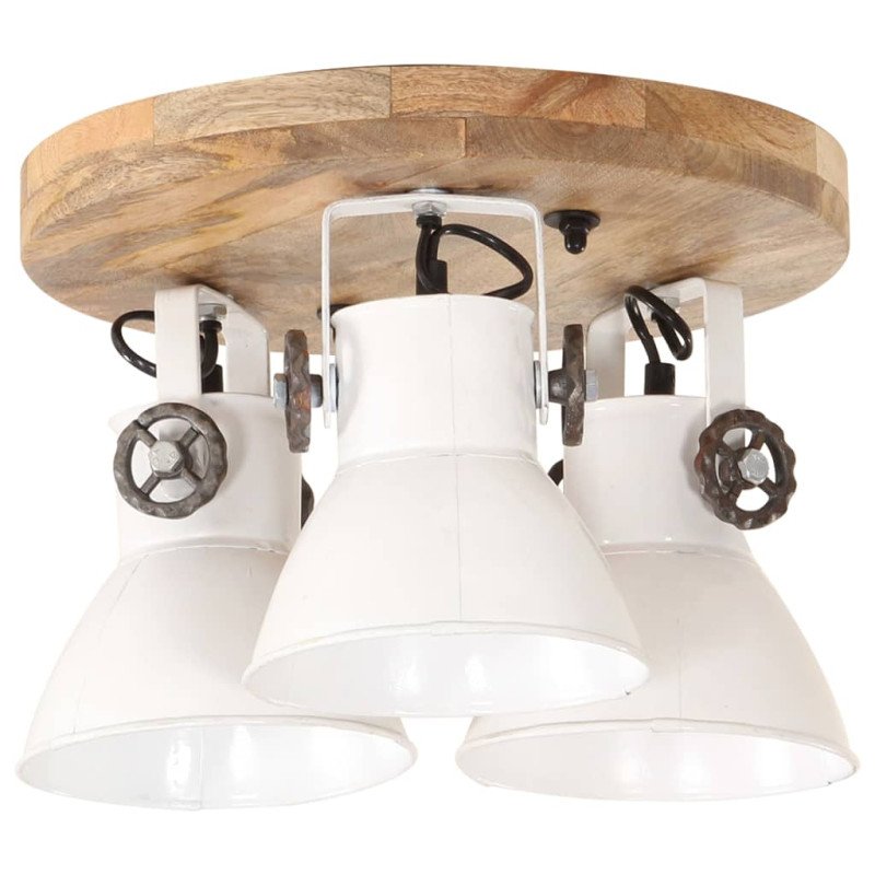 vidaXL Industriálna stropná lampa 25 W, biela 42x27 cm E27