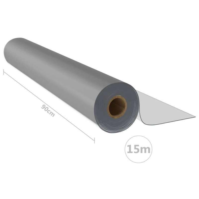 vidaXL Chránič na stôl v rolke matný 0,9x15 m 2 mm PVC  