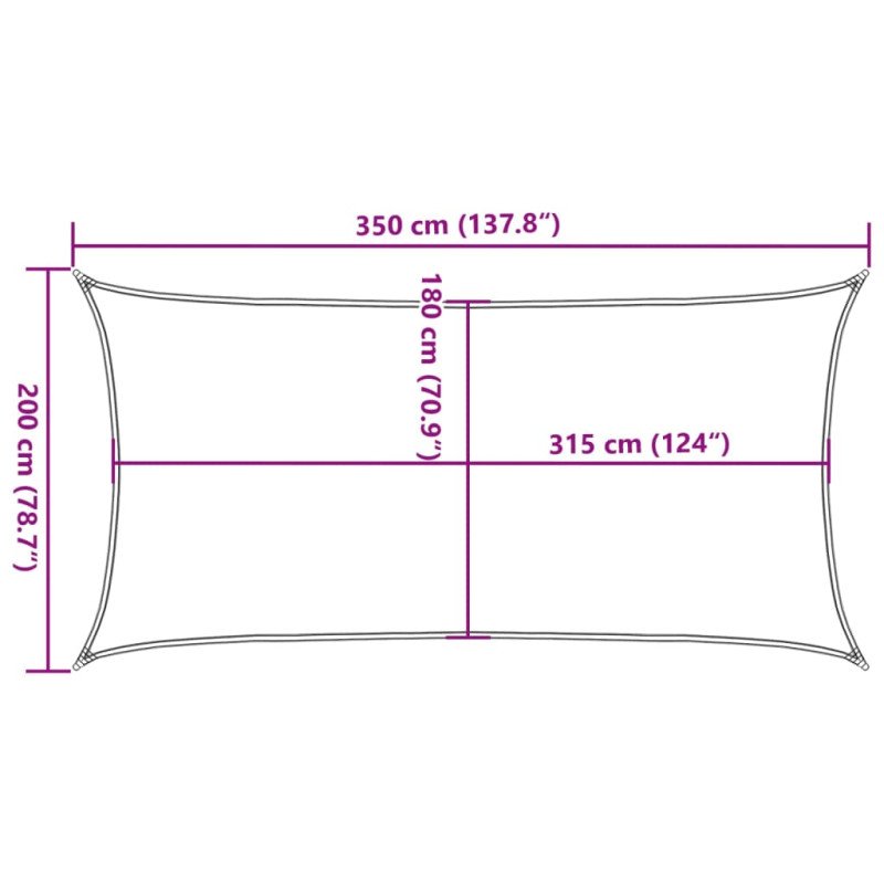 vidaXL Tieniaca plachta HDPE 2x3,5 m antracitová