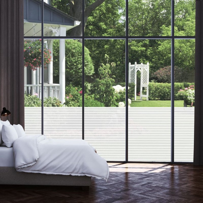 vidaXL Matná privátna okenná fólia, lepiace pruhy 0,9x10 m