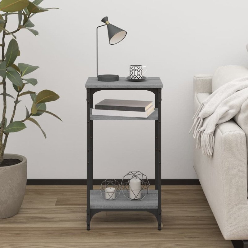 vidaXL Bočný stolík sivý dub sonoma 40x30x75 cm spracované drevo