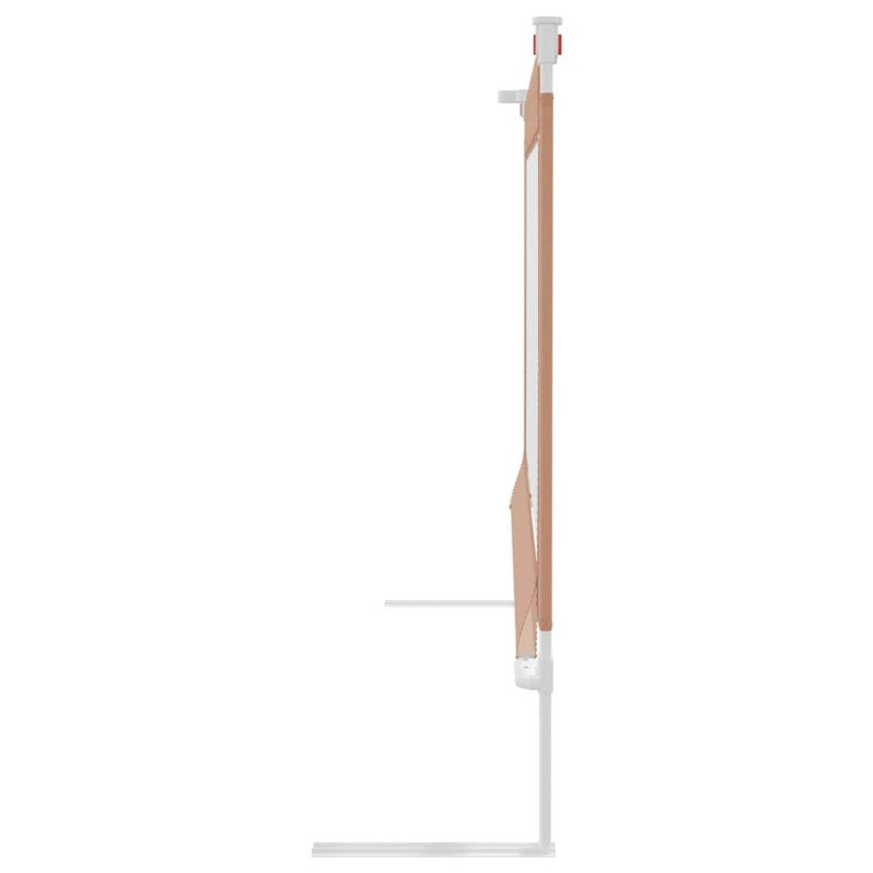 vidaXL Zábrana na detskú posteľ sivohnedá 150x25 cm látka