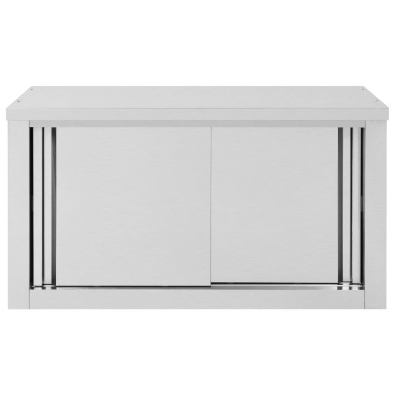 vidaXL Kuchynská nástenná skrinka s posuvnými dvierkami 90x40x50 cm nehrdzavejúca oceľ