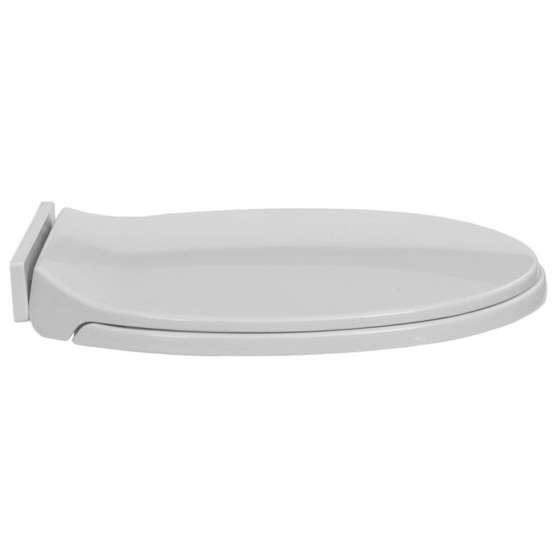 vidaXL WC sedadlo, pomalé sklápanie, svetlosivé, oválne