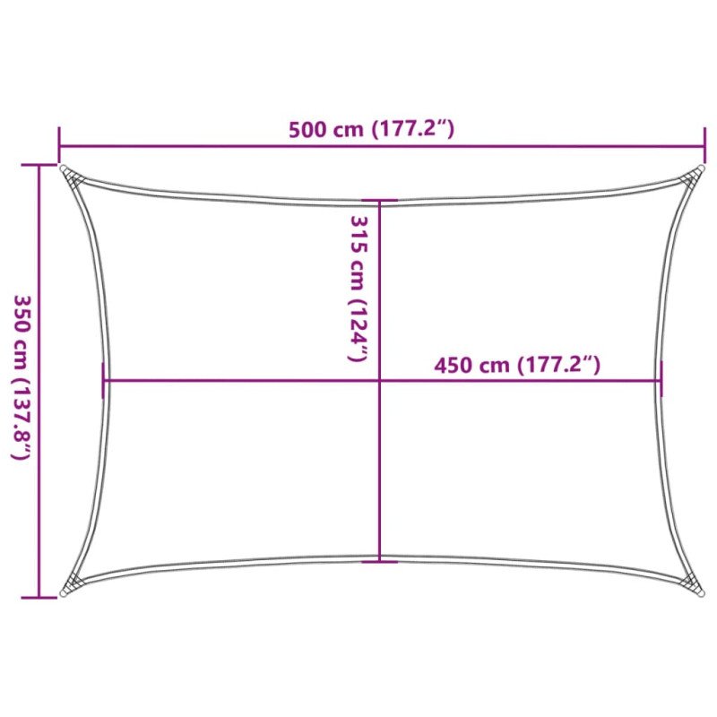 vidaXL Tieniaca plachta 160 g/m² antracitová 3,5x5 m HDPE