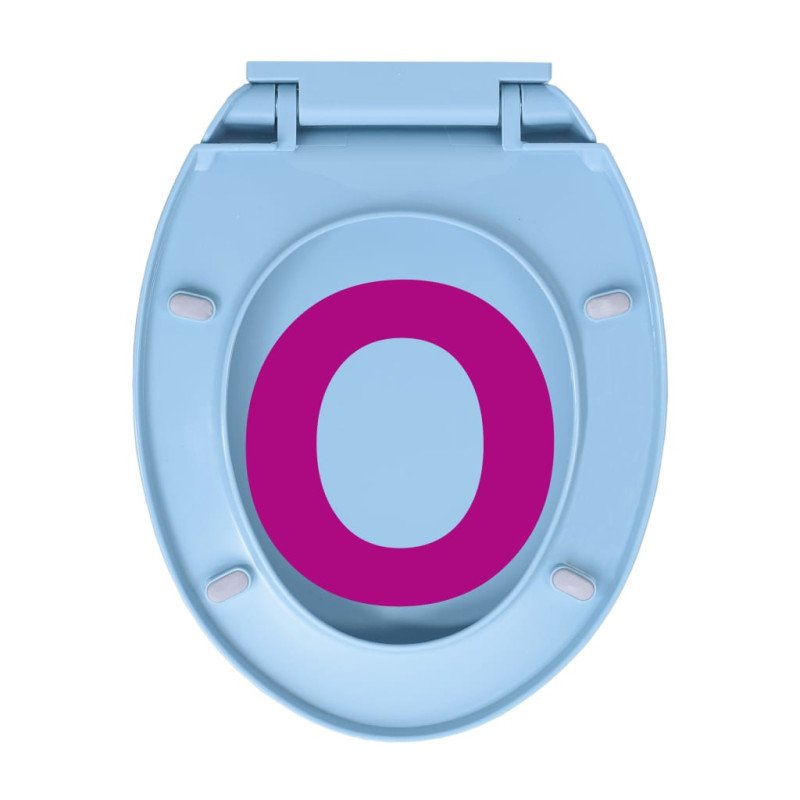 vidaXL WC sedadlo, pomalé sklápanie, rýchloupínacie, modré, oválne