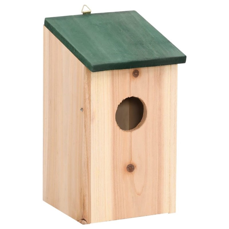 vidaXL Vtáčie búdky 10 ks 12x12x22 cm jedľové drevo