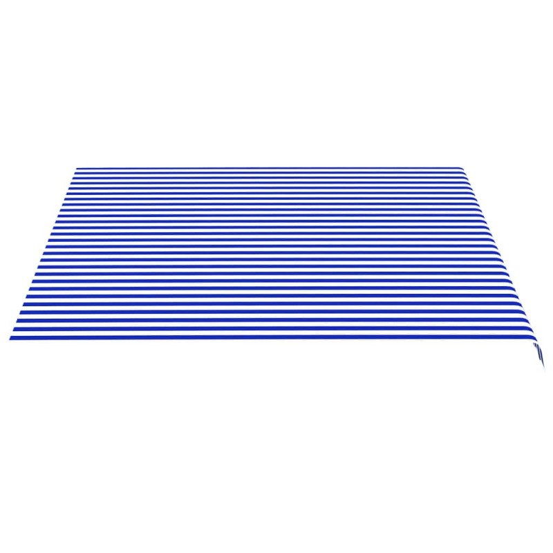 vidaXL Náhradná látka na markízu modro-biela 4x3,5 m