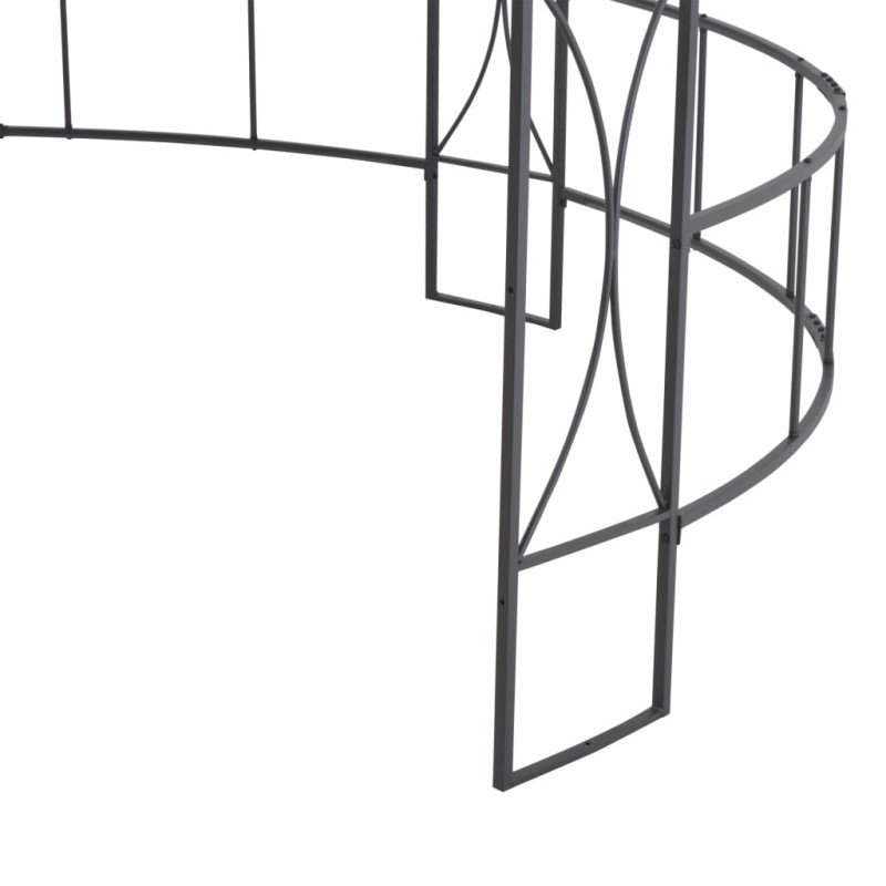 vidaXL Altánok 300x290 cm, antracitový, okrúhly