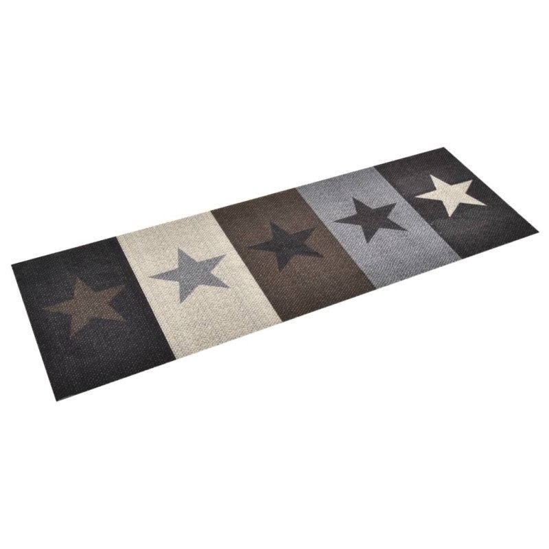 vidaXL Kuchynský koberec prateľný hviezdičkový dizajn 60x300 cm