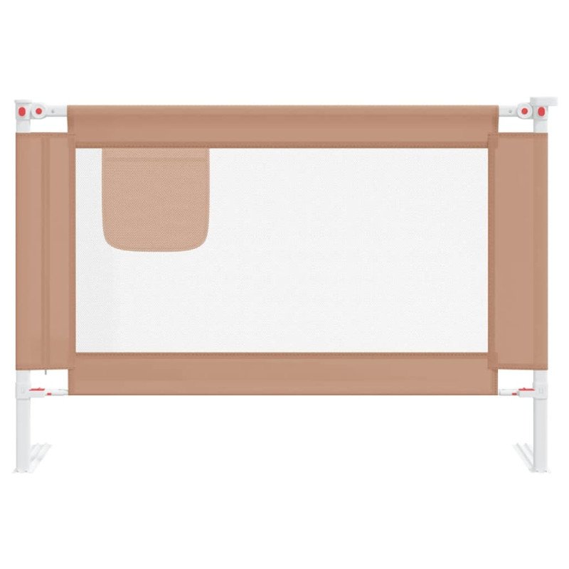 vidaXL Zábrana na detskú posteľ sivohnedá 100x25 cm látka