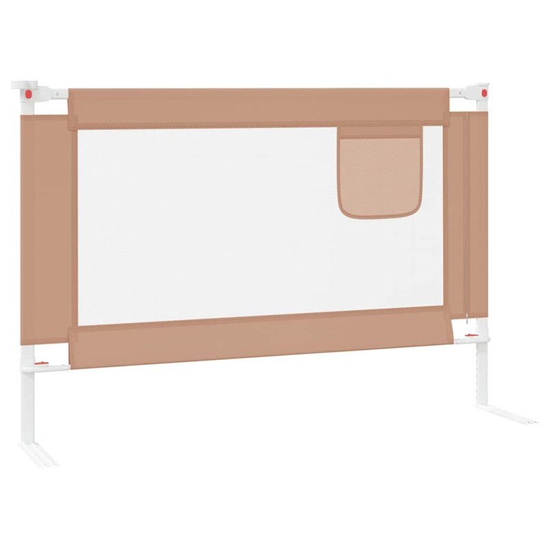 vidaXL Zábrana na detskú posteľ sivohnedá 100x25 cm látka
