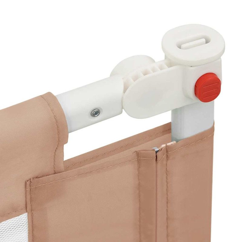 vidaXL Zábrana na detskú posteľ sivohnedá 100x25 cm látka