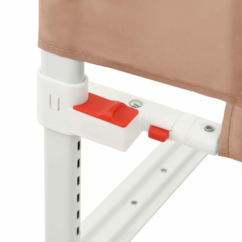 vidaXL Zábrana na detskú posteľ sivohnedá 100x25 cm látka