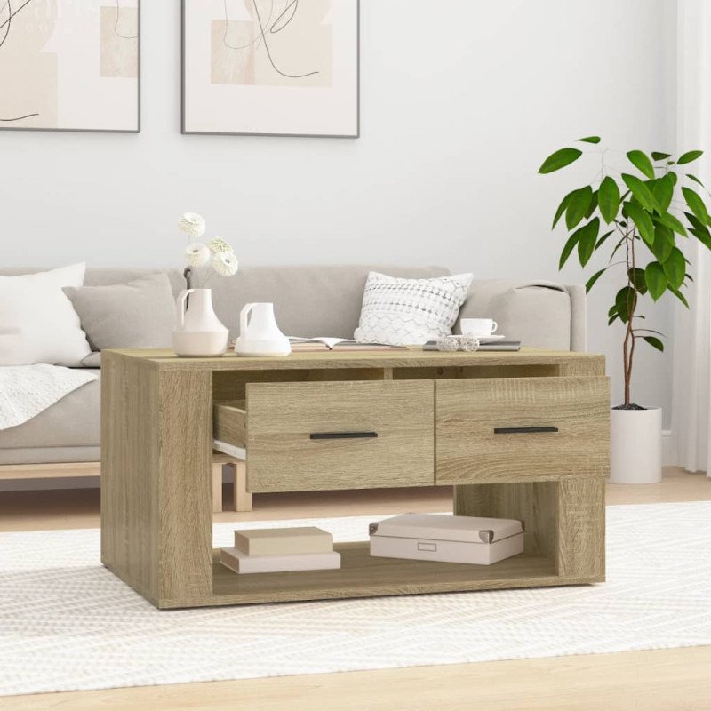vidaXL Konferenčný stolík dub sonoma 80x50x40 cm spracované drevo