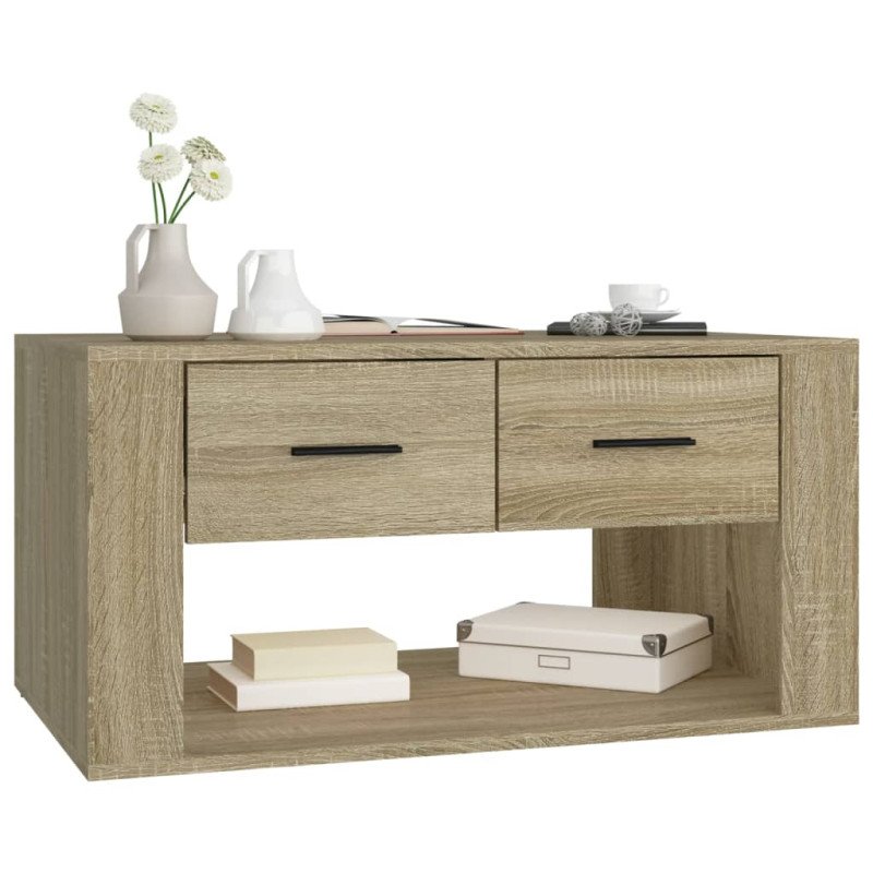 vidaXL Konferenčný stolík dub sonoma 80x50x40 cm spracované drevo