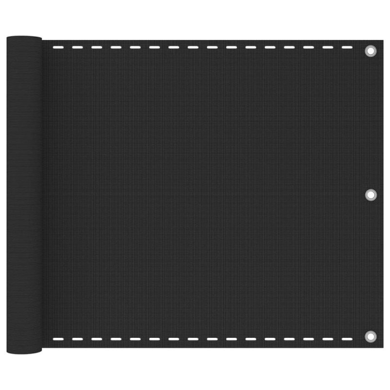 vidaXL Tieniaca plachta na balkón z HDPE 75x500 cm antracitová