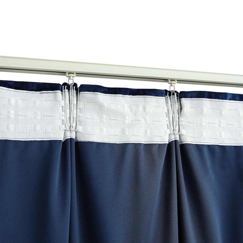vidaXL Zatemňovacie závesy 2 ks s háčikmi, zamat, tmavomodré 140x245cm