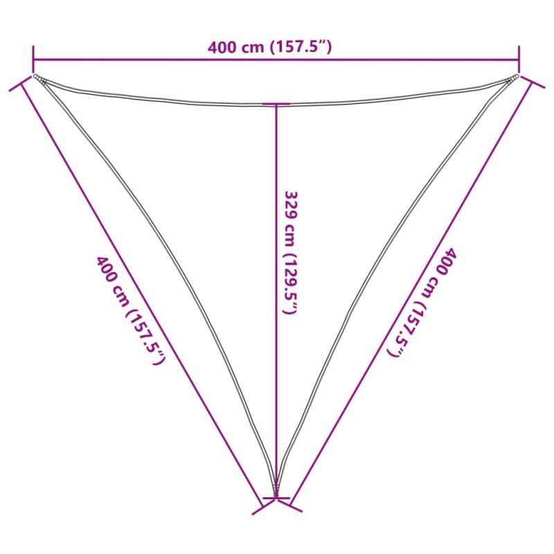 vidaXL Tieniaca plachta 160 g/m² červená 4x4x4 m HDPE