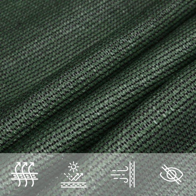 vidaXL Tieniaca plachta 160 g/m² tmavozelená 3/4x3 m HDPE