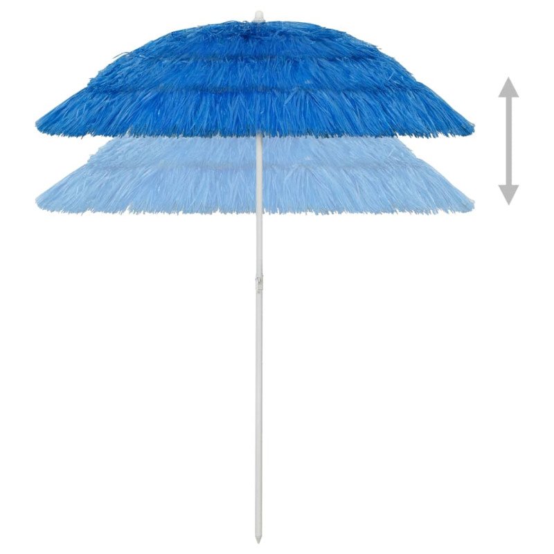 vidaXL Plážový slnečník Hawaii, modrý 180 cm