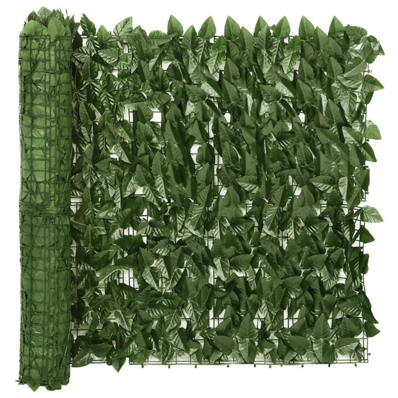 vidaXL Balkónová markíza s tmavozelenými listami 500x75 cm