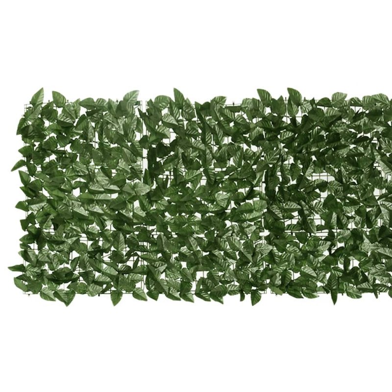 vidaXL Balkónová markíza s tmavozelenými listami 500x75 cm
