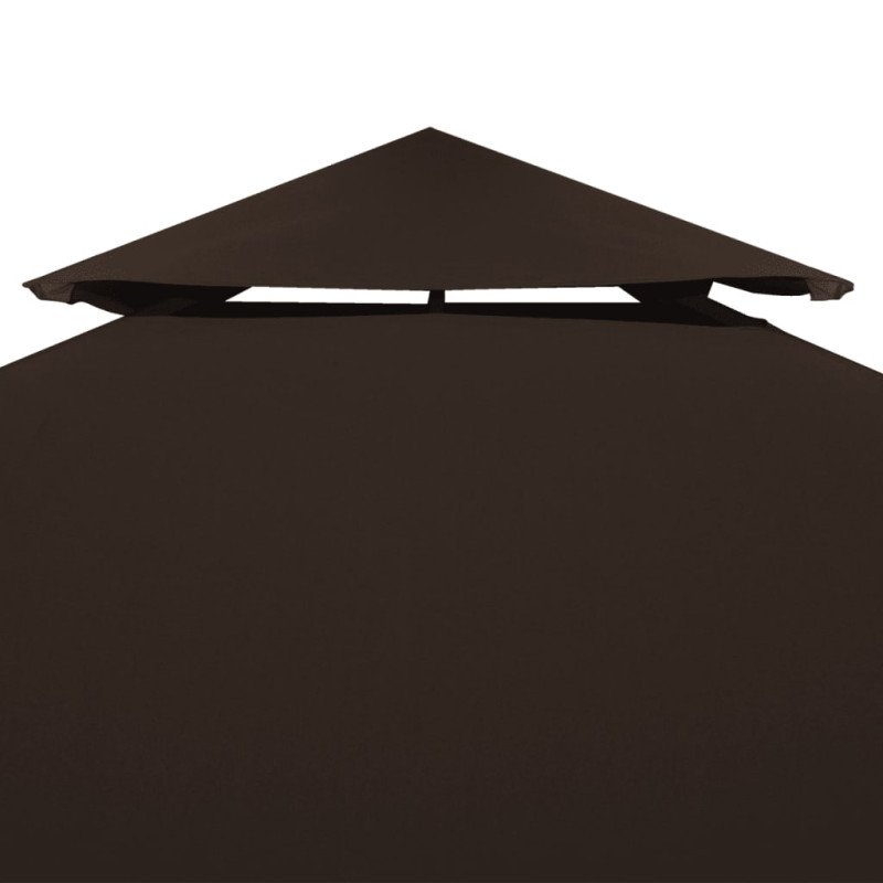 vidaXL Dvojitá strieška na altánok 310 g/m², 4x3 m, hnedá