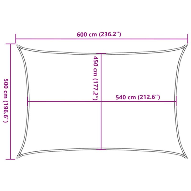 vidaXL Tieniaca plachta 160 g/m² krémová 5x6 m HDPE