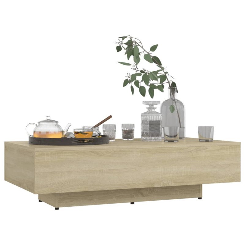 vidaXL Konferenčný stolík, dub sonoma 115x60x31 cm, drevotrieska