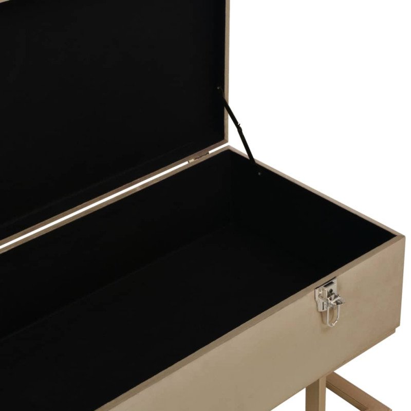 vidaXL Lavica s úložným priestorom 105 cm, béžová, zamat